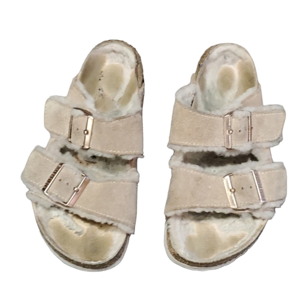 Birkenstock Arizona woman's tan double straps sandals Suze 37 us 6